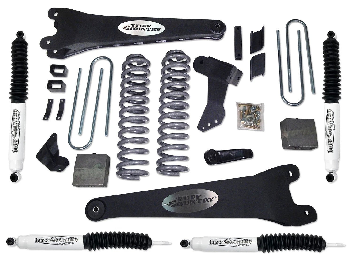 Tuff Country Tuff Country 24987KN 4" Performance Lift Kit Replacement Radius Arms with Coil Springs Rear Blocks and U-Bolts with SX8000 Shocks - Vehicle Parts & Accessories Lift Kits