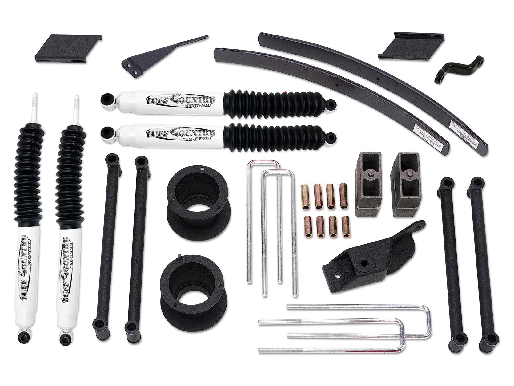 Tuff Country Tuff Country 35923KN 4.5" Standard Lift Kit with Coil Spring Spacers Rear Add-A-Leafs Blocks and U-Bolts with SX8000 Shocks - Vehicle Parts & Accessories Lift Kits