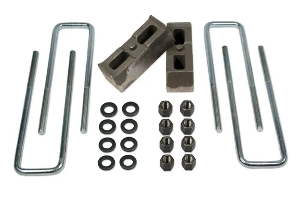 Tuff Country Tuff Country 97026 Block & Ubolt Kit - 2" (H) x 2 1/4" (W) x 6 1/2" (L) Non-Tapered - Vehicle Parts & Accessories Block & U-Bolt Kits