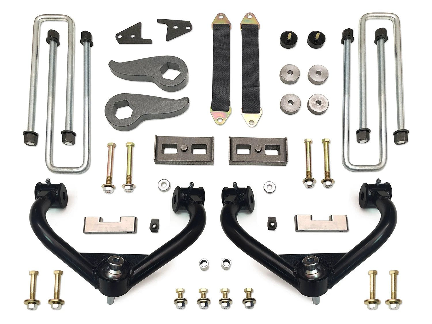 Tuff Country Tuff Country 13086 3.5" Lift Kit with Uni-Ball Upper Control Arms Torsion Bars Keys and Rear Blocks / U-Bolts (Includes Front Shock Relocating Bracket) No Shocks - Vehicle Parts & Accessories Lift Kits