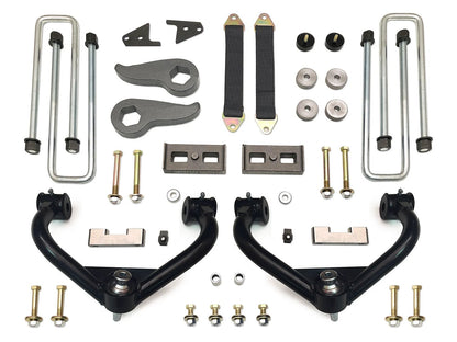 Tuff Country Tuff Country 13086 3.5" Lift Kit with Uni-Ball Upper Control Arms Torsion Bars Keys and Rear Blocks / U-Bolts (Includes Front Shock Relocating Bracket) No Shocks - Vehicle Parts & Accessories Lift Kits
