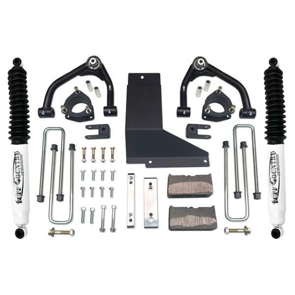Tuff Country Tuff Country 14066KN 4" Uni-Ball Lift Kit Upper Control Arm Kit with Rear Blocks & U-Bolts with SX8000 Shocks - Vehicle Parts & Accessories Lift Kits