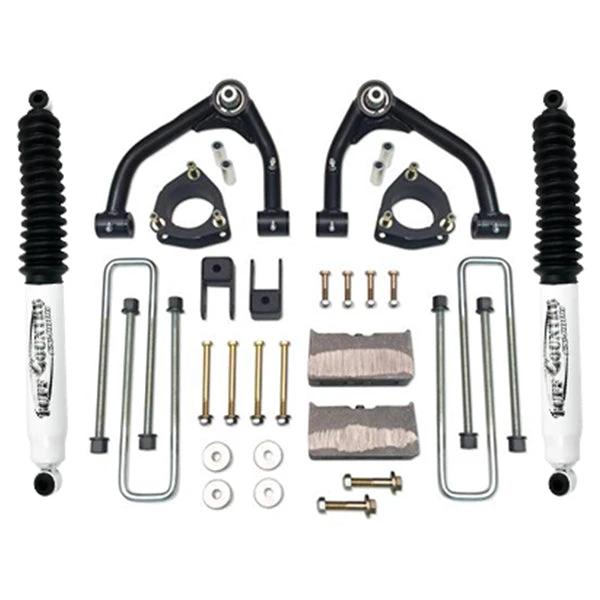 Tuff Country Tuff Country 14169KN 4" Uni-Ball Lift Kit Upper Control Arm Kit with Rear Blocks & U-Bolts with SX8000 Shocks - Vehicle Parts & Accessories Lift Kits