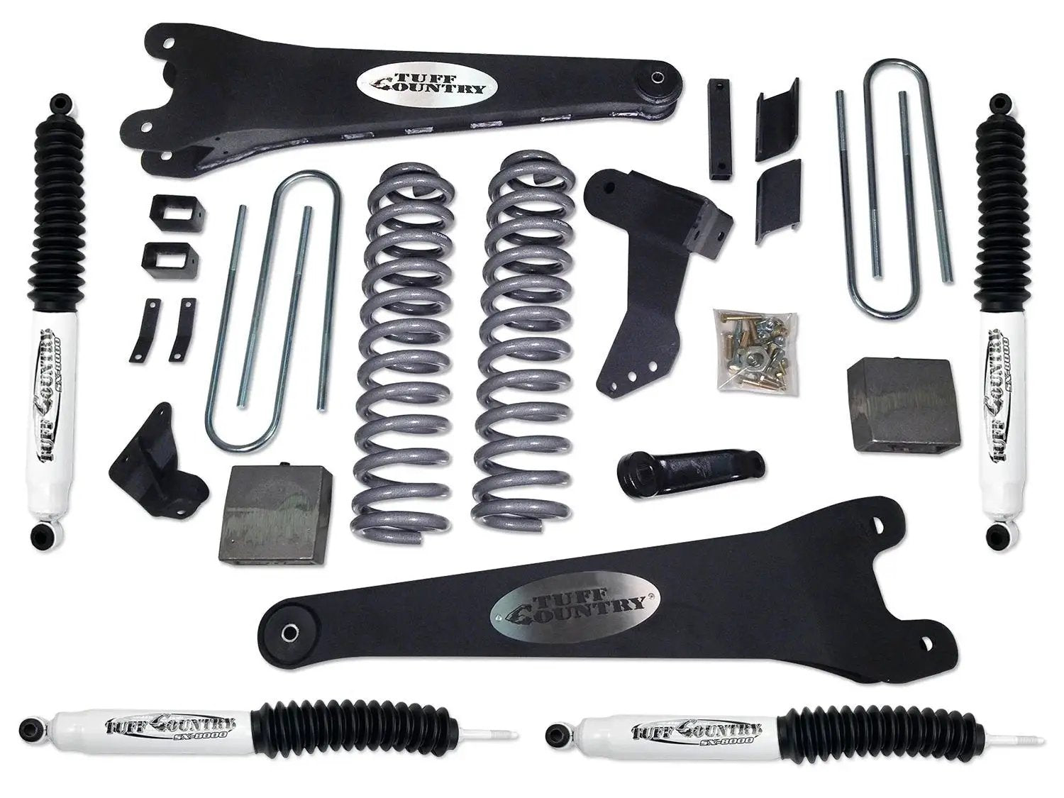 Tuff Country Tuff Country 24975KN 4" Performance Lift Kit Replacement Radius Arms with Coil Springs Rear Blocks and U-Bolts with SX8000 Shocks - Vehicle Parts & Accessories Lift Kits