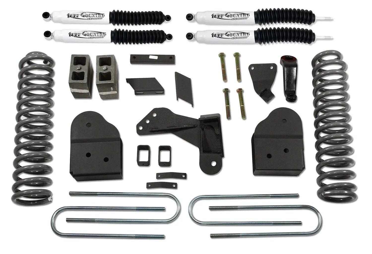 Tuff Country Tuff Country 24995 4" Lift Kit with Radius Arms Drop Brackets with Coil Springs Rear Blocks and U-Bolts No Shocks - Vehicle Parts & Accessories Lift Kits