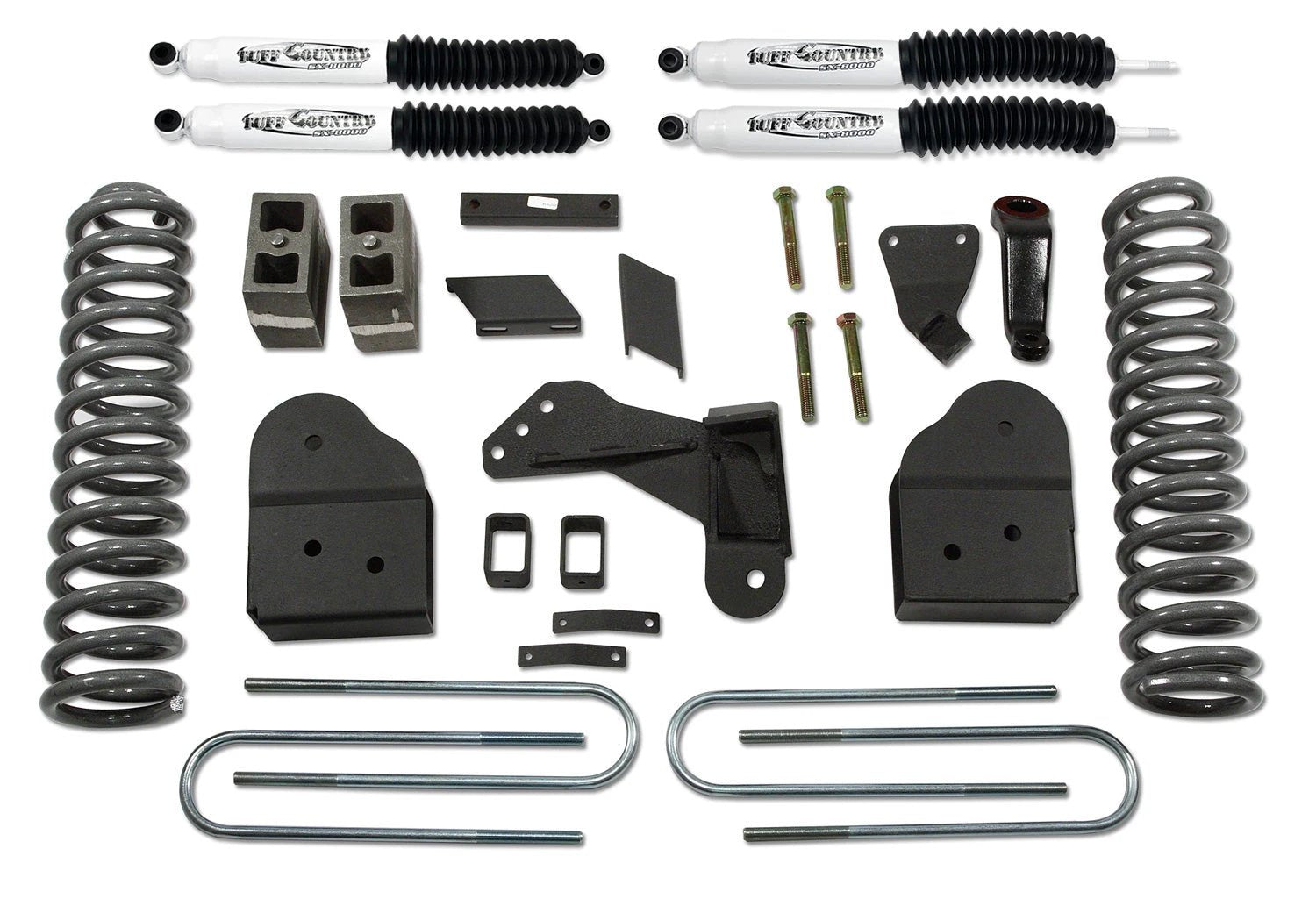 Tuff Country Tuff Country 24997KN 4" Lift Kit with Radius Arms Drop Brackets with Coil Springs Rear Blocks and U-Bolts with SX8000 Shocks - Vehicle Parts & Accessories Lift Kits