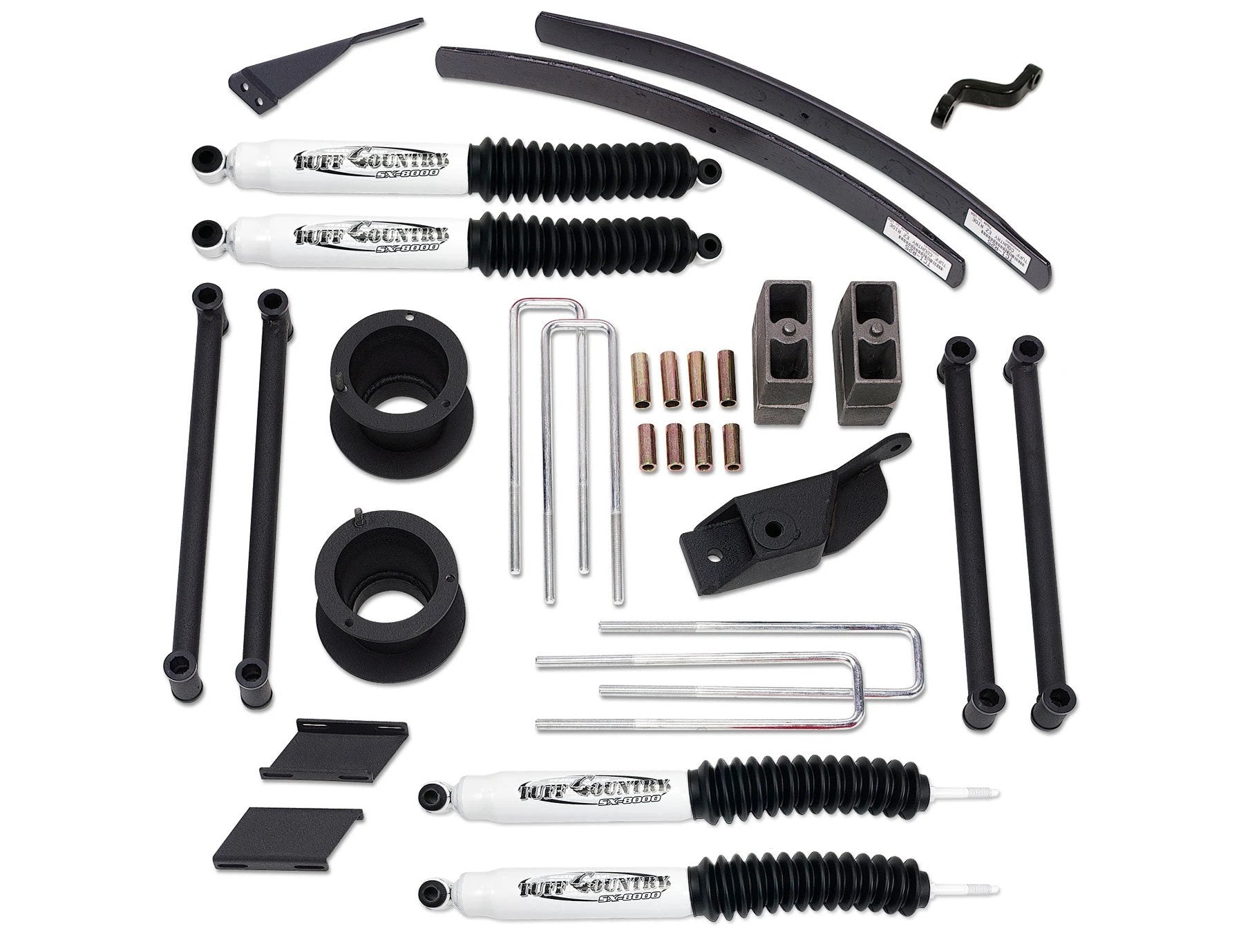 Tuff Country Tuff Country 35932KN 4.5" Standard Lift Kit with Coil Spring Spacers Rear Add-A-Leafs Blocks and U-Bolts with SX8000 Shocks - Vehicle Parts & Accessories Lift Kits