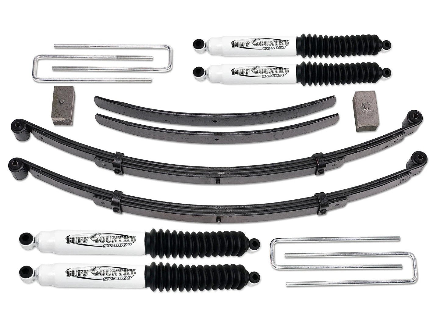 Tuff Country Tuff Country 34700KN 4" Lift Kit with EZ-Ride Front Springs Rear Blocks Rear Add-A-Leafs and Steering Correction with SX8000 Shocks - Vehicle Parts & Accessories Lift Kits