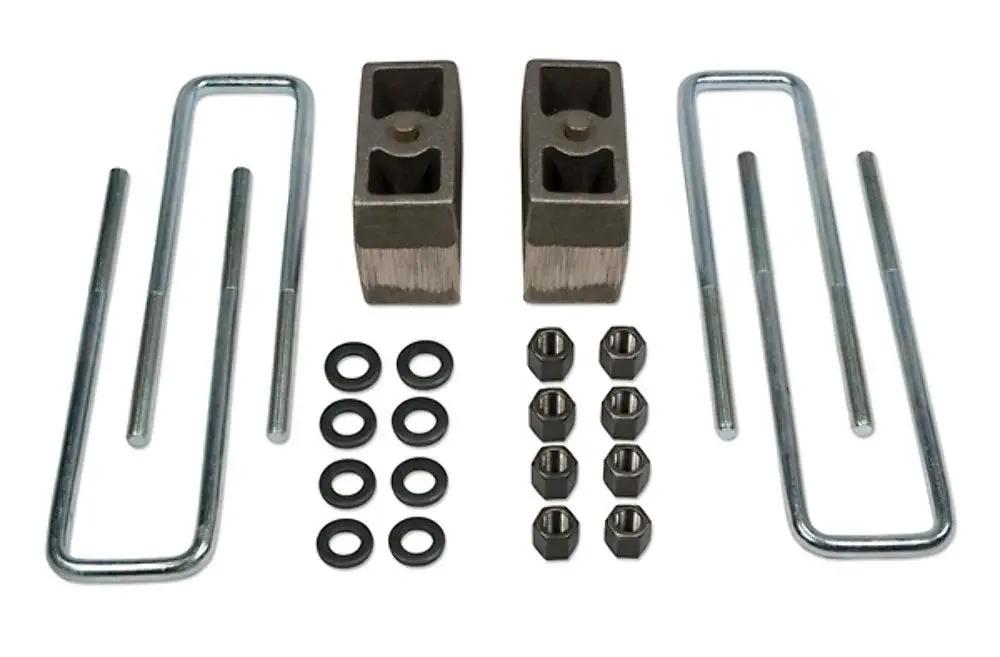 Tuff Country Tuff Country 97080 Block & Ubolt Kit - 4" (H) x 2 1/2" (W) x 4 3/4" (L) Tapered - Vehicle Parts & Accessories Block & U-Bolt Kits